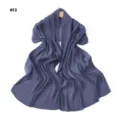 Solid pleated glitter chiffon long scarf for women, soft breathable lightweight shawl. - Style 13
