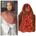 Foulard hijab en modal dégradé, long châle doux pour femmes, vêtement quotidien confortable. - Pois (#4)