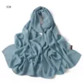 Einfarbiges Chiffon Kopftuch, leichtes, atmungsaktives langes Tuch für Damen im Alltag. - Code 30