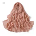 Einfarbiges Chiffon Hijab langes Tuch, leicht und atmungsaktiv, elegant drapierter Kopftuch. - 36#