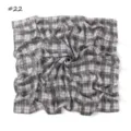 Retro black and white plaid chiffon square scarf, versatile fashion hair accessory or shawl. - Nautical Theme