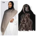 Foulard hijab en modal dégradé pour femmes, écharpe longue douce et légère, style élégant. - Style #10