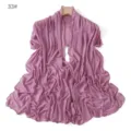Purple mesh shawl detail, sparkly rhinestone accents, lightweight draped fabric sheer design. - 33#