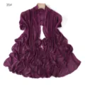 Purple mesh rhinestone scarf elegant sheer wrap lightweight sparkly shawl for women - 35#