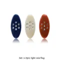 Buntes ovales Plastik Sicherheitsnadel Brosche Set mit glänzenden Strasssteinen Schal Schnalle 3Stk - 3er Pack / Helle Farben Gemischt