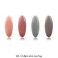 Ovale Kunststoff Sicherheitsnadel Kappen, 4 Stk. rosa Mix Set für Schal Kleidung Zubehör. - 4-Stück-Packung / Rosa