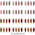 48 Stueck bunte ovale Kopf Sicherheitsnadeln rosa Mix dekorative Schal Clips Brosche - 48 Stück/Packung / Rosa & Orange gemischt