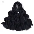 Detailed close-up view of dark pleated soft scarf showing fine folds and frayed edges texture. - Polka Dot (#3)