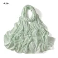 Detalle de pañuelo jersey líquido menta, textura suave elástica y caída muy elegante. - 180cm / Estilo 26