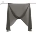Close-up detail of the dark grey chiffon hijab scarf, soft and lightweight texture display. - Dark Gray