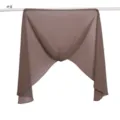 Foulard hijab mousseline de soie uni léger respirant longue écharpe pour femme #8 - Kaki