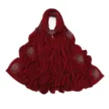Burgundy rhinestone long hijab scarf for women, elegant shimmering cotton head wrap shawl. - 5#