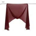 Solid color chiffon scarf lightweight soft draping long hijab headscarf detail view maroon - Burgundy