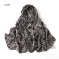 Écharpe longue en mousseline imprimé léopard, foulard souple et respirant pour femme. - 264#
