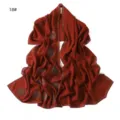 Chiffon scarf detail showing delicate rhinestone swirl patterns and beautiful drape texture. - 18#