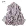 Sciarpa lunga in chiffon lucido da donna, elegante scialle monocolore lucente, drappeggio leggero. - Grigio Nordico