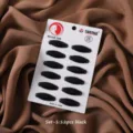 Matte schwarze Hijab Nadeln Set 12 Stueck Schal Clips sichere Kunststoff Befestigung - 1 Set Schwarz