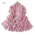 Women Pink Chiffon Rhinestone Shawl Elegant Long Scarf Drape Wrap Versatile Design - 23# Yellow
