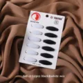 Mattes Kunststoff Hijab Nadeln Set, schwarz und weiß gemischte Sicherheitsnadeln 12 Stk. - Set 2: Schwarz & Weiß