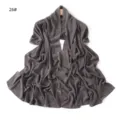 Dark grey chiffon scarf for women, elegant rhinestone swirl pattern shawl, lightweight versatile long wrap. - Code 26