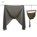 Solid color chiffon hijab set with strap cap, dark grey detail view showing design and texture. - Pattern #2
