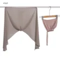Plain chiffon hijab scarf with matching string inner cap set, elegant solid color headscarf. - Style #10