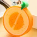 Spugna a forma di frutto panno da cucina strumento di pulizia tampone abrasivo spesso. - Melone Cantalupo
