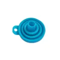 Embudo plegable de silicona azul, mini herramienta de cocina portátil para líquidos y aceites. - Con Embalaje / Azul