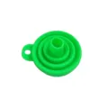 Embudo de silicona plegable verde, mini herramienta de cocina portátil para aceite. - Con Embalaje / Verde
