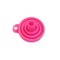 Embudo plegable de silicona rosa, mini herramienta de cocina portátil para dosificar líquidos. - Con Embalaje / Rosa