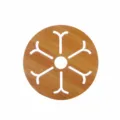 Bamboo heat insulation mat round wooden table mat non-slip pot pad small snowflake pattern - Small Snowflake