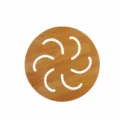 Small wooden insulation mat heat-resistant table mat hollow coaster for hot pots and cups - Small Spinning Wheel Beads