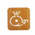 Cute whale wooden heat insulation cup mat, small size non-slip wooden table coaster. - Small Whale