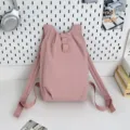 Sac à dos gilet rose léger, sac à dos unisexe minimaliste pour voyages en plein air en été. - Rose