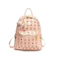Zaino casual rosa carino con stampa di orsetto per donne, borsa da scuola elegante e comoda. - Taglia L / Con Ciondolo / Rosa