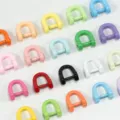 Grilli a ferro di cavallo colorati in metallo, fibbie in lega per il bricolage e portachiavi. - colori misti casuali