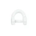 Maniglione D bianco Fibbia ferro di cavallo Portachiavi Metallo Accessorio lega - Bianco