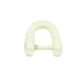 Metal horseshoe shackle D-ring variant in light beige color, durable DIY hardware accessory. - Beige