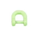 Light green alloy D-shackle horseshoe buckle metal keychain DIY craft hardware accessory. - Milk Green
