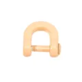 Colorful metal horseshoe D-shackle with screw pin for DIY crafts and custom keychains - Grapefruit