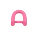 Pink U-Shaped Metal Horseshoe Shackle D-Ring Keychain DIY Craft Hardware Accessory - Rose Red