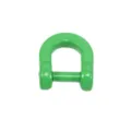 Green alloy D-shackle metal hanging buckle for DIY craft projects and car keychains securely. - Verdant