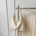 Large capacity women butterfly tote bag, versatile trendy commuting shoulder backpack. - Off White