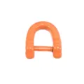 Orange metal horseshoe buckle D-shackle keychain pendant DIY craft hardware accessory - Light Orange