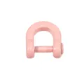 Pink metal D shackle horseshoe buckle for keychain DIY crafts, bag and hardware accessories. - Dusty Rose