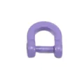 Purple alloy D-shackle horseshoe buckle metal keychain DIY craft hardware accessory. - Deep purple