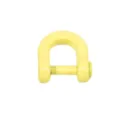 Colorful alloy D-shackle metal horseshoe buckle for car keychain and DIY handmade parts. - Light Yellow