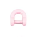 Pink metal horseshoe buckle D-shackle alloy key ring DIY craft hardware accessory item - Glitter
