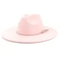 Close-up detail of the pink suede fedora hat showcasing the delicate braided band and tassel. - M (56-58cm) / Dusky Pink