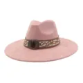 Pink western jazz hat featuring a vintage embroidered band with a statement metal buckle detail. - 58cm / Dusty Pink